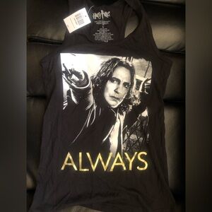 Harry Potter Snape Always black gold Tank NWT ! XS Severus Snape Slytherin wand